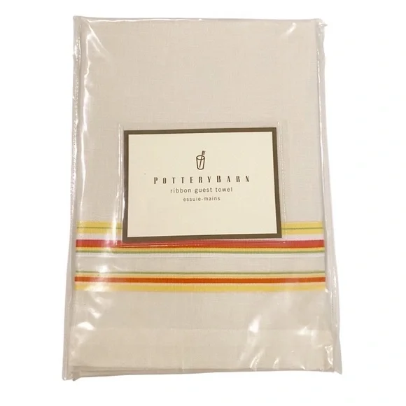 Cream Linen Ribbon Guest Towel